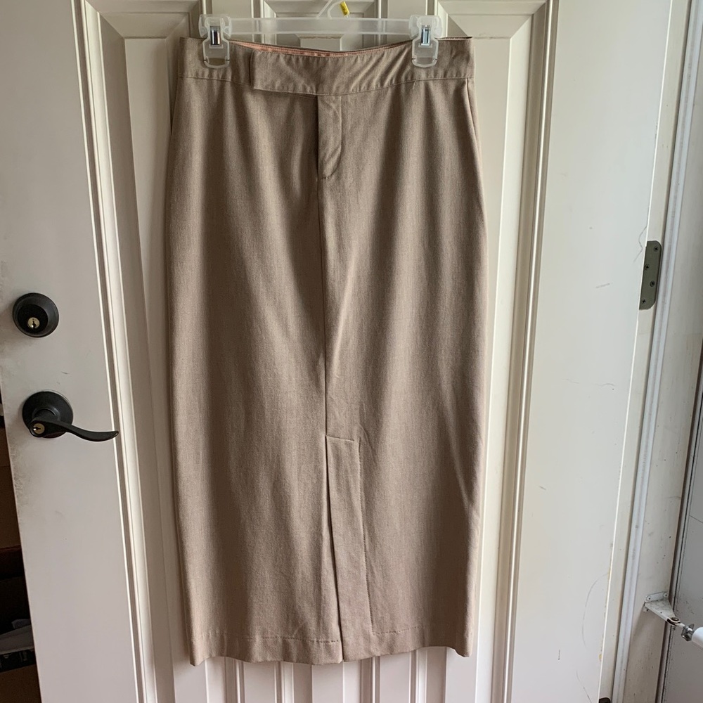 Old Navy Tan Midi Skirt
